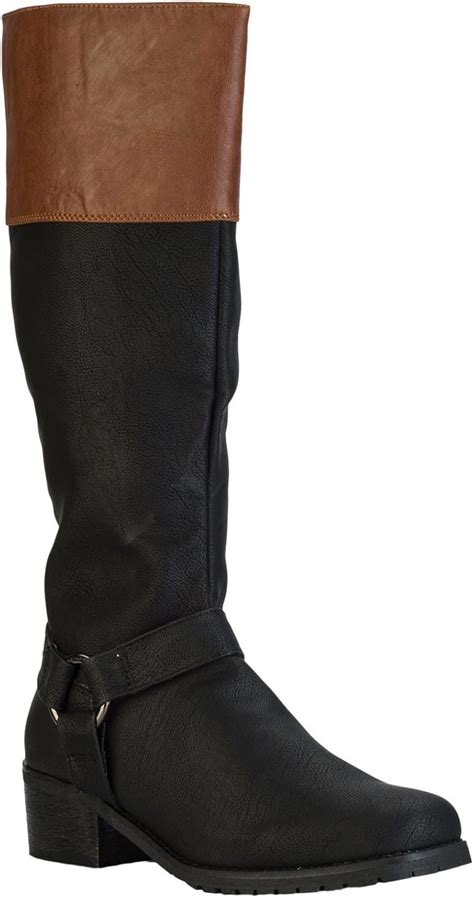 Two tone riding boots + FREE SHIPPING .